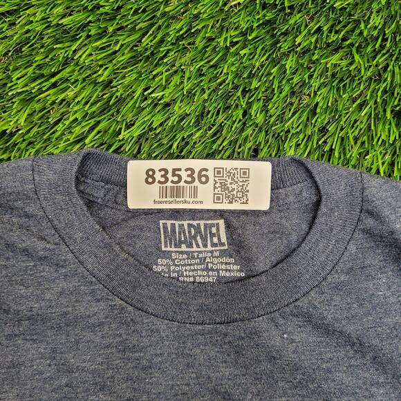 Marvel Superheroes Shirt Medium 20x26 Gray Spider-Man Comics - Picture 8 of 11